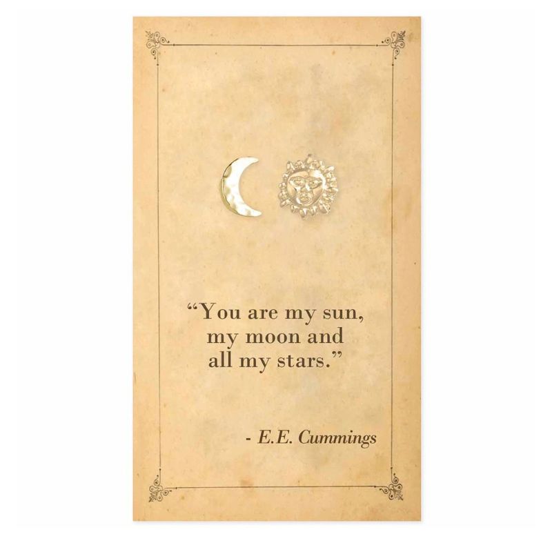 Literary Quote Earrings - You are my Sun, my Moon and all my Stars