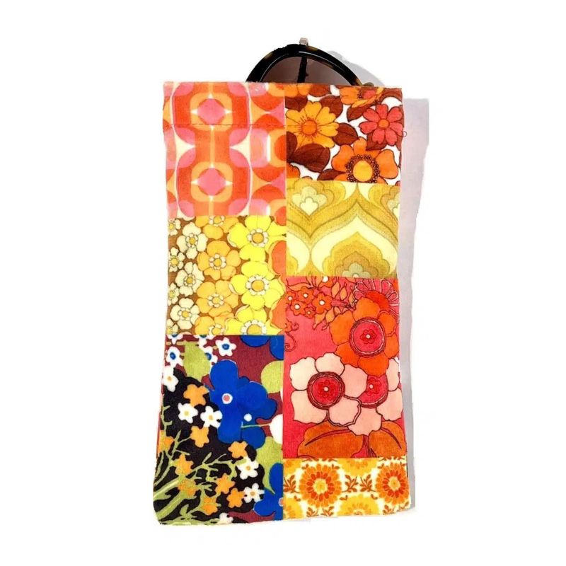 Anna Chandler Velvet Glasses Case - 70's Orange