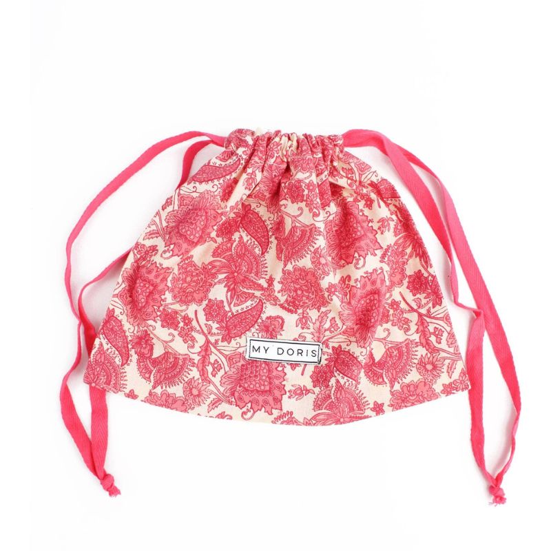 My Doris Beaded Folk Floral Earrings in Pink