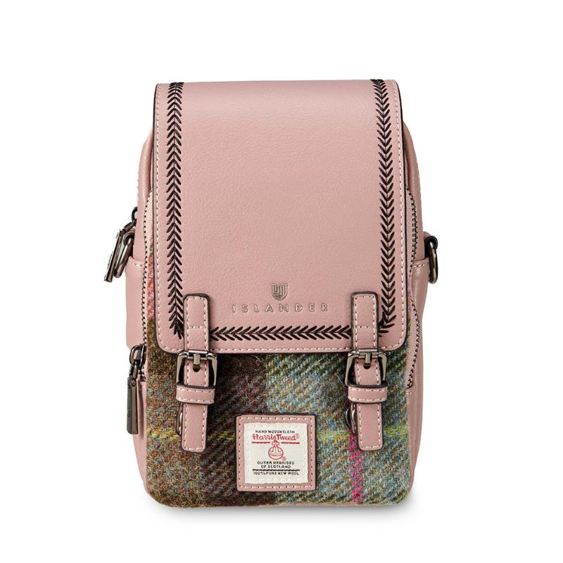 Islander UK Pink and Green Tartan Crossbody Bag