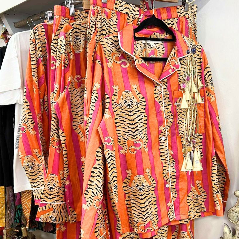 Stay Wild Tiger Stripe Pyjama Set