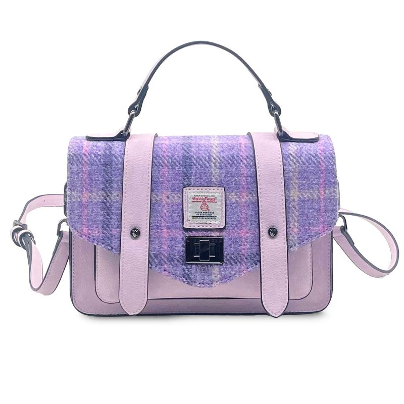 Islander UK Mini Satchel in Purple Tartan