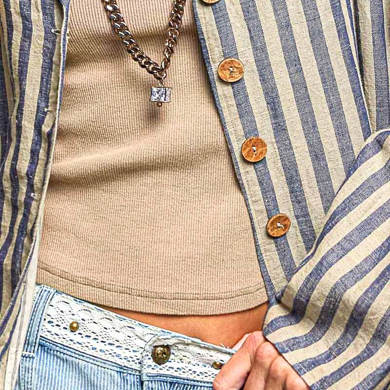 Seychelles Striped Linen/Cotton Jacket