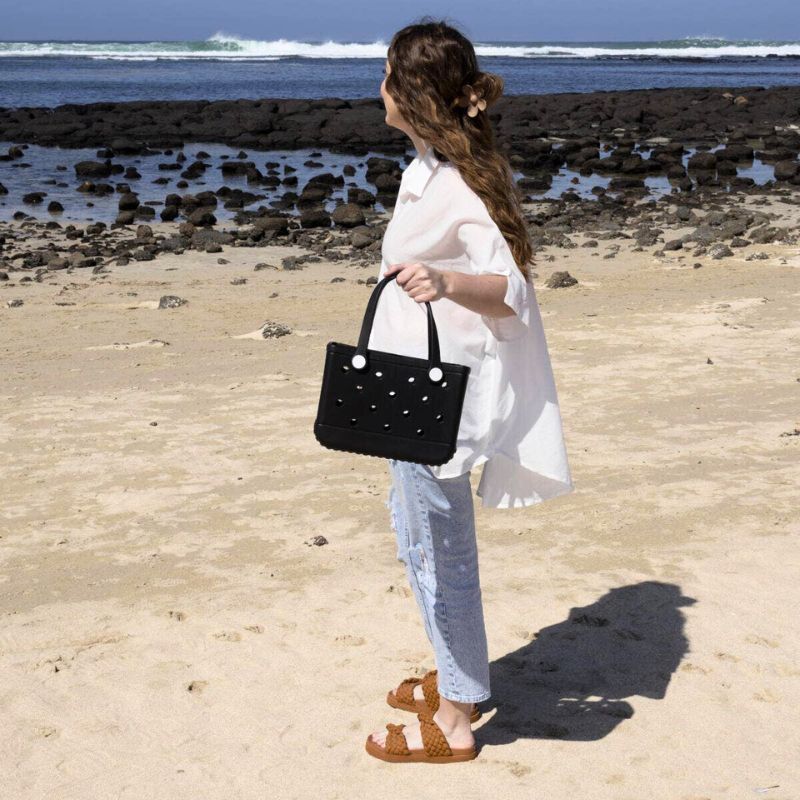 Aloha Vegan Tote Bag - Black - Small