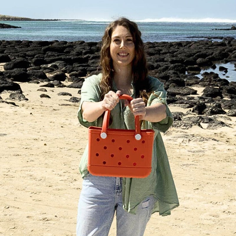 Aloha Vegan Tote Bag - Orange - Small