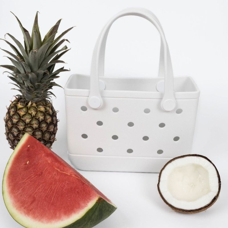 Aloha Vegan Tote Bag - White - Small