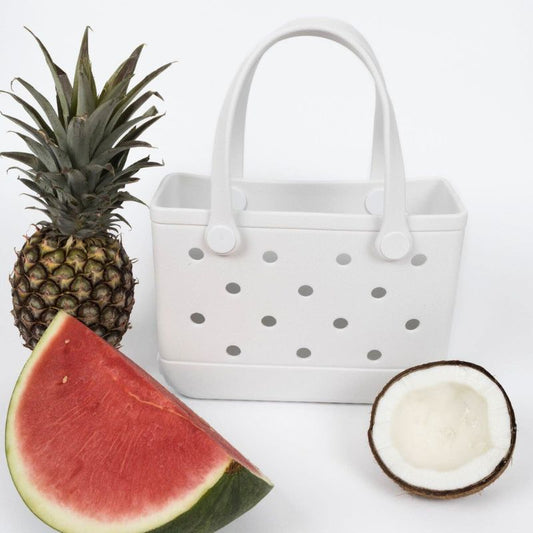 Aloha Vegan Tote Bag - White - Small