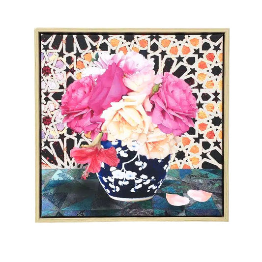 Anna Chandler Beautiful Roses Square Canvas Print