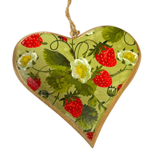 Large in Love Vintage Style Wooden Hanging Heart