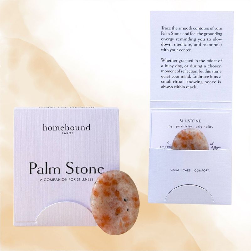 Sunstone Palm Stone with Carry Pouch