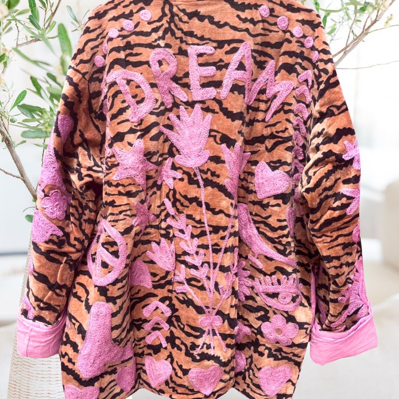 Dream Weaver Velvet Lilac Tiger Jacket