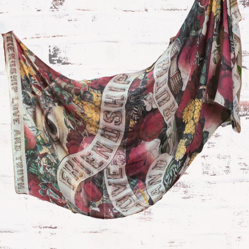 Friendship Love & Truth Bohemian Bamboo Scarf