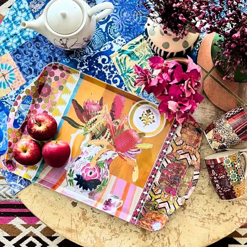 Anna Chandler Melamine Tray - Wildflower