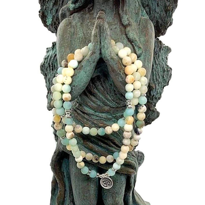 Amazonite 108 Mala - Stone of Hope