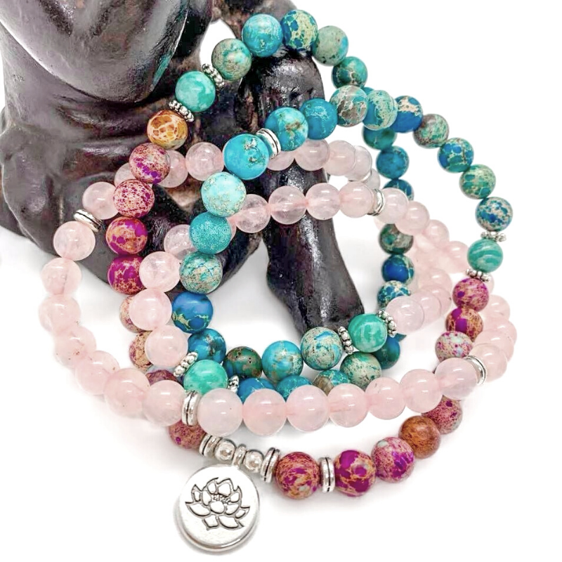 Crystal Lotus Mala of Divine Direction