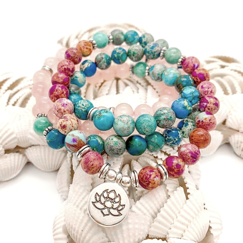 Crystal Lotus Mala of Divine Direction