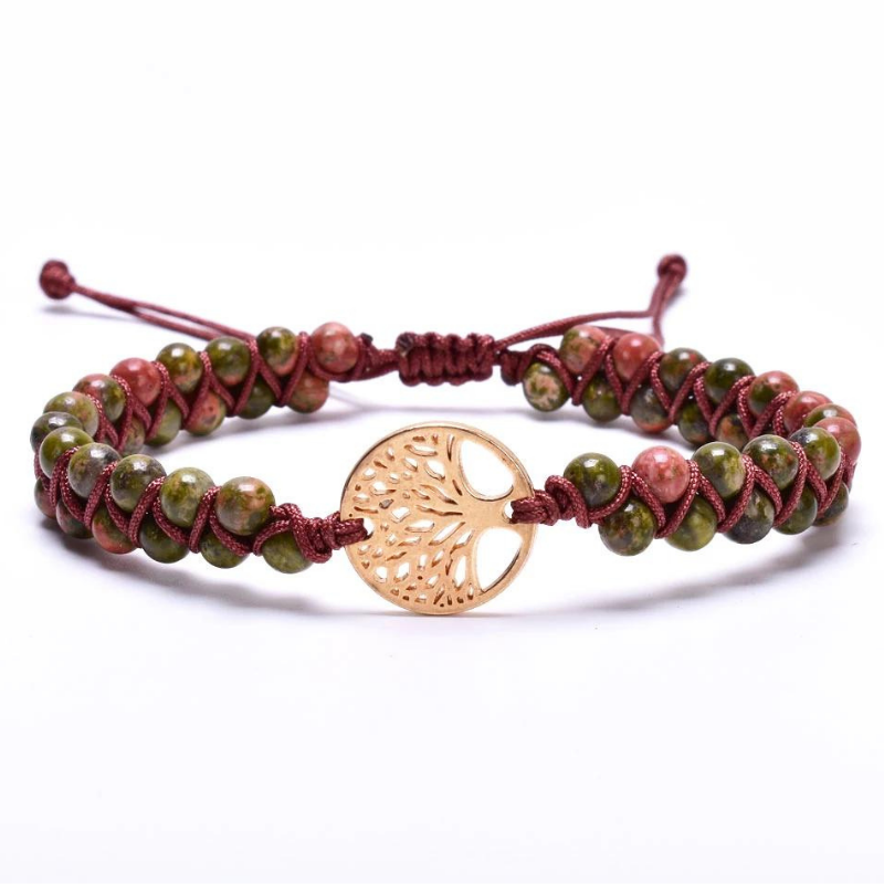 Free Spirit Unakite Tie Bracelet - Unisex