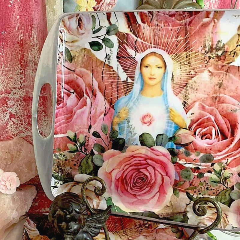 Mother Mary Mystic Rose Tray