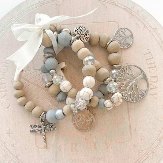 Dragonfly & Tree of Life Set of 3 Bracelets